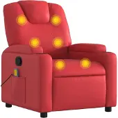 Syfax Massagesessel Rot Kunstleder