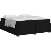 Syfax Bettrahmen mit Matratze Schwarz 180 x 200 cm Stoff