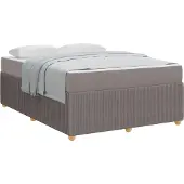 Syfax Bettrahmen mit Matratze Taupe 160 x 200 cm Stoff