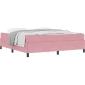 Syfax Bettrahmen mit Matratze Rosa 180 x 200 cm Stoff