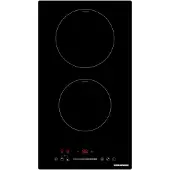 Heinner HBHI-M2ZBSTC, Schwarz, Integriert, 28.8 cm, Zonen-Induktionskochfeld, Glas, 2 Zone(n)