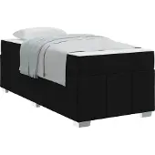 Syfax Bettrahmen mit Matratze Schwarz 90 x 190 cm Stoff