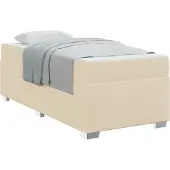 Syfax Bettrahmen mit Matratze Creme 90 x 190 cm Stoff