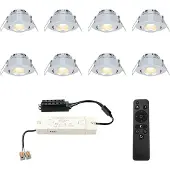HOFTRONIC™ LED Einbaustrahler 8x 3W 200lm 2700K IP44 Aluminium