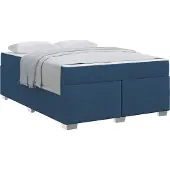 Syfax Bettrahmen mit Matratze Blau 160 x 200 cm Stoff