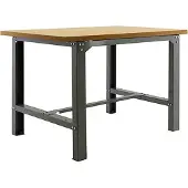 Proregal Werkbank BUFFALO WOOD | HxBxT 87x120x75cm | Traglast 600kg | Grau