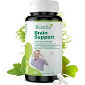 Biostile Brain Support – Ginkgo Kapseln für Gedächtnis & Konzentration mit Omega 3, Q10 Centella 60 St