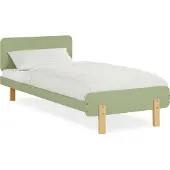 Homestyle4u Holzbett 90x200 Kinderbett mit Lattenrost Grün Jugendbett Kiefer Massivholz