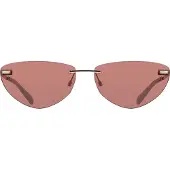 Calvin Klein Damen Sonnenbrille Rosa Metallgestell - Tropfenform, 100% UV-Schutz