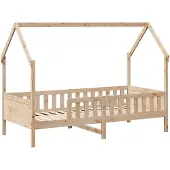 Syfax Kinderbett Hausbett 90x190 cm Massivholz Kiefer