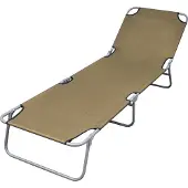 Prolenta Maison Exclusive - Sonnenliege Klappbar mit Rückenlehne Verstellbar Taupe
