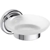 Bemeta Seifenschale RETRO aus Glas und Chrom 11x6,5x13,8 cm