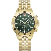 Swiss Alpine Military Herren Uhr Analog Quarz Chronograph 7024.9114SAM Edelstahl