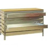 Proregal Werkbank BUFFALO mit Schubfächern | HxBxT 84x150x76cm | Traglast 600kg | Grau