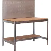 Proregal Werkbank BUFFALO mit Werkzeugwand | HxBxT 84x120x61cm | Traglast 600kg | Verzinkt