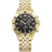 Swiss Alpine Military Herren Uhr Analog Quarz Chronograph 7024.9117SAM Edelstahl