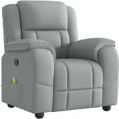 Syfax Massagesessel Hellgrau Stoff