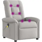 Syfax Massagesessel Wolkengrau Stoff