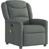 Syfax Massagesessel Dunkelgrau Stoff