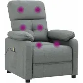 Syfax Massagesessel Dunkelgrau Stoff