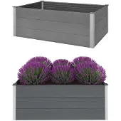 Syfax Garten-Hochbeet WPC 150 x 100 x 54 cm Grau