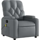 Syfax Massagesessel Relaxsessel Grau Kunstleder