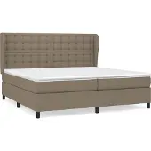 Syfax Boxspringbett mit Matratze Taupe 200x200 cm Stoff