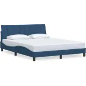 Syfax Bettgestell ohne Matratze "Hanko" Blau 160x200 cm Stoff