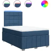 Syfax Boxspringbett mit Matratze Blau 120x190 cm Stoff