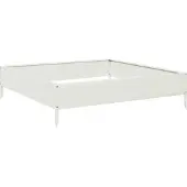 Syfax Hochbeet Weiß 100x100x26 cm Stahl