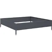 Syfax Hochbeet Anthrazit 100x100x26 cm Stahl