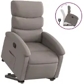 Syfax Relaxsessel mit Aufstehhilfe Taupe Stoff