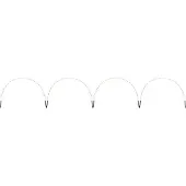 FHS LED-Zaunleuchte 96 warmweiße LED 6/18 Stunden Timer, IP44 120 cm