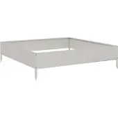 vidaXL Hochbeet 100x100x26 cm Edelstahl