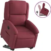 Syfax Relaxsessel mit Aufstehhilfe Weinrot Stoff