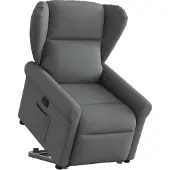 Syfax Relaxsessel mit Aufstehhilfe Dunkelgrau Stoff