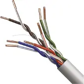 Emos UTP Netzwerkkabel CAT 5e, 100m, PVC, CAT5e-Patchkabel UTP, Cu-Draht- Gigabit LAN Kabel, ungeschirmtes Ethernet Kabel, für Innenbereich, S9135