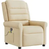 Syfax Massagesessel Creme Stoff