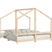 Syfax Kinderbett 2x(90x200) cm Massivholz Kiefer