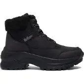 Lee cooper Damen Stiefeletten Schwarz isoliert mit Fellbesatz 4 cm Absatz