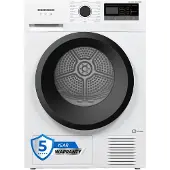 Heinner HHPD-M8N13PBKE++, Freistehend, Frontlader, Wärmepumpe, Weiß, Drehregler, Berührung, Rechts