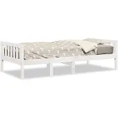 Syfax Kinderbett ohne Matratze Weiß 75x190 cm Massivholz Kiefer