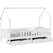 Syfax Kinderbett mit Schubladen 80x200 cm Massivholz Kiefer