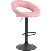 CLP Barhocker Olinda Kunstleder höhenverstellbar und drehbar pink Gestell Farbe schwarz