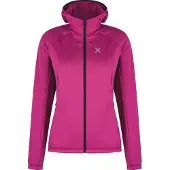 Montura Fadis Grid Hooded Maglia Woman - Damen Fleecejacke mit Kapuze, , Farbe:595-BATON ROUGE, Größe:XS
