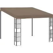 Syfax Wand-Pavillon 3x3 m Taupe Stoff