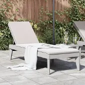 vidaXL Möbel Sonnenliege Grau 186x60x29 cm PP - Gartenliegen &20826