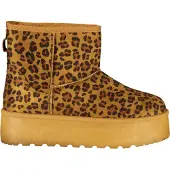 Laura Biagiotti Damen Stiefelette Braun mit Fell & Keilabsatz - Eleganze Details