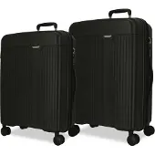 Joumma Bags Movom New Trendy Schwarzes Reisekoffer-Set, 78cm/68cm, 5389621
