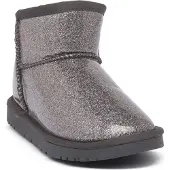 Grünland Warme Kinder Winter Halbstiefel in Silber mit schwarzen Akzenten